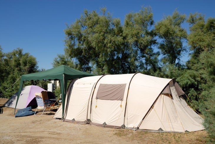 Big 6 Person Tent On Campsite