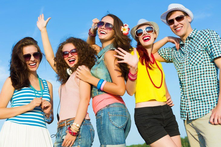 Young People Having Fun In Summer Vacation